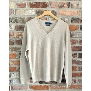 Polo Ralph Lauren Washable Cashmere V Neck Sweater, L